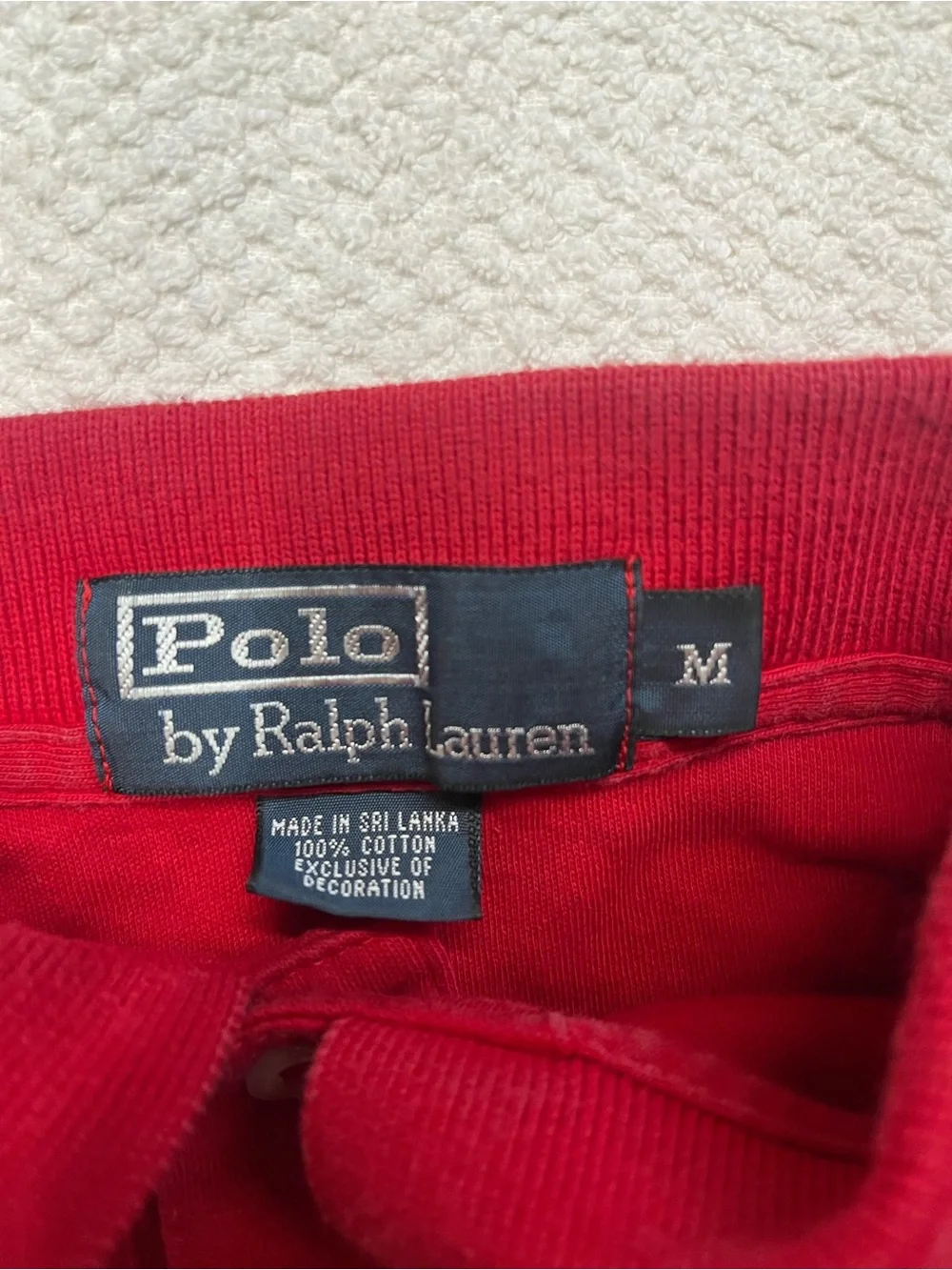 Ralph Lauren Red Polo with Navy Pony Embroidery